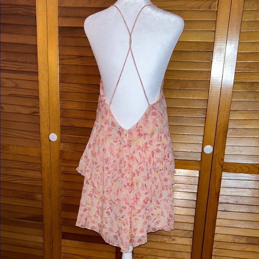 NWT Zara “The Piper” Dress Sexy Floral Pink Spaghetti Strap Dress Size Medium - Picture 5 of 10